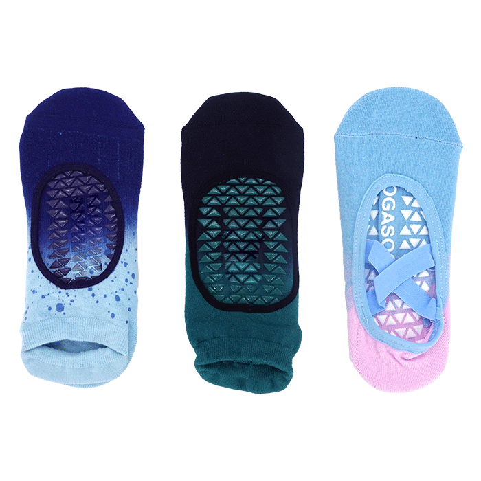 dip-dye pilates socks