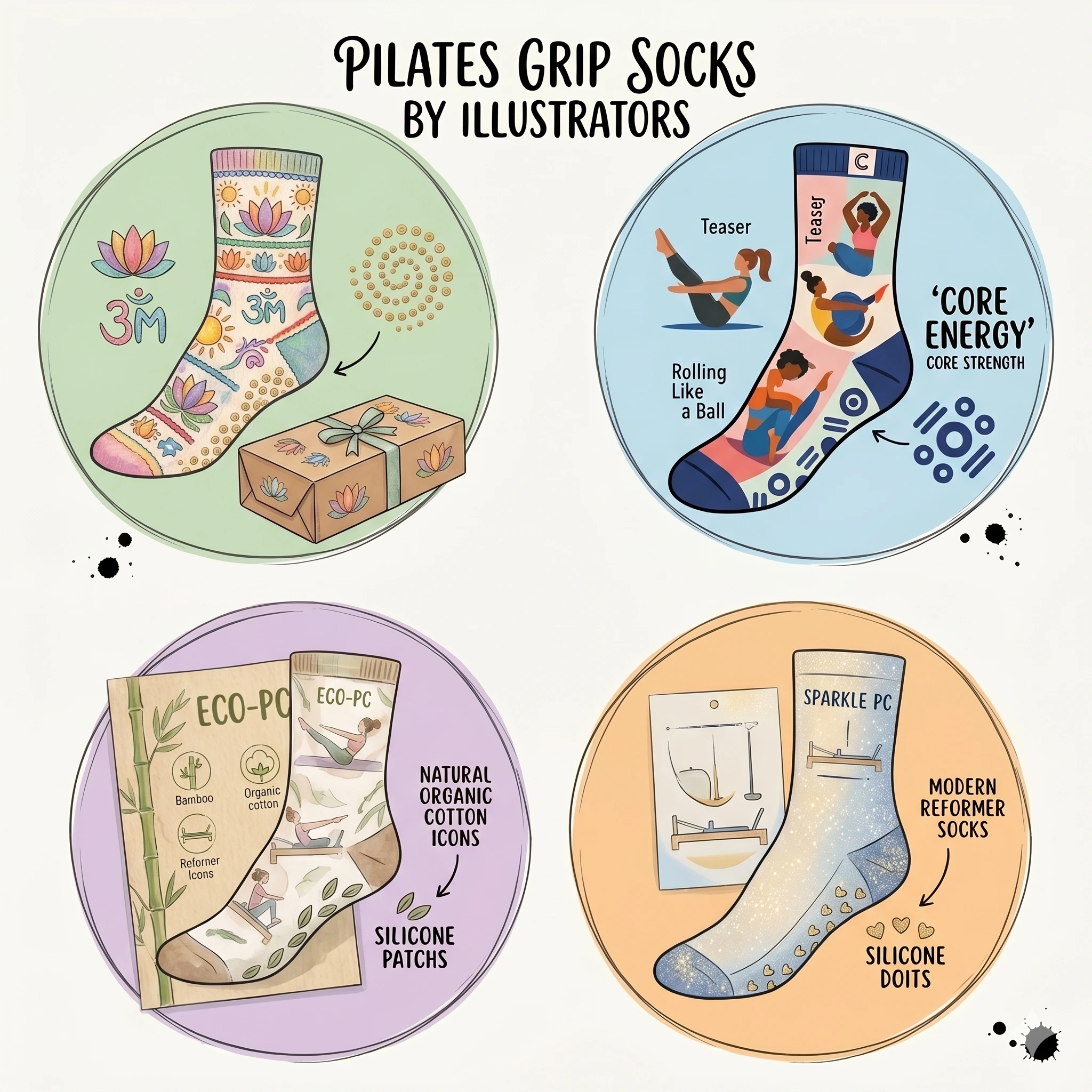printing custom pilates socks